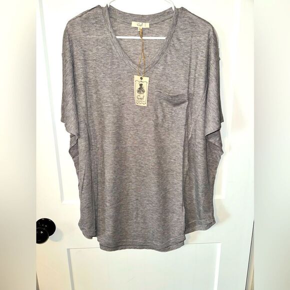 BOUTIQUE WOMENS NEW GREY BLOUSE - Picture 1 of 5